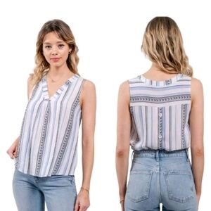 NWOT Anthropologie MINE Women's Striped Sleeveless Top L